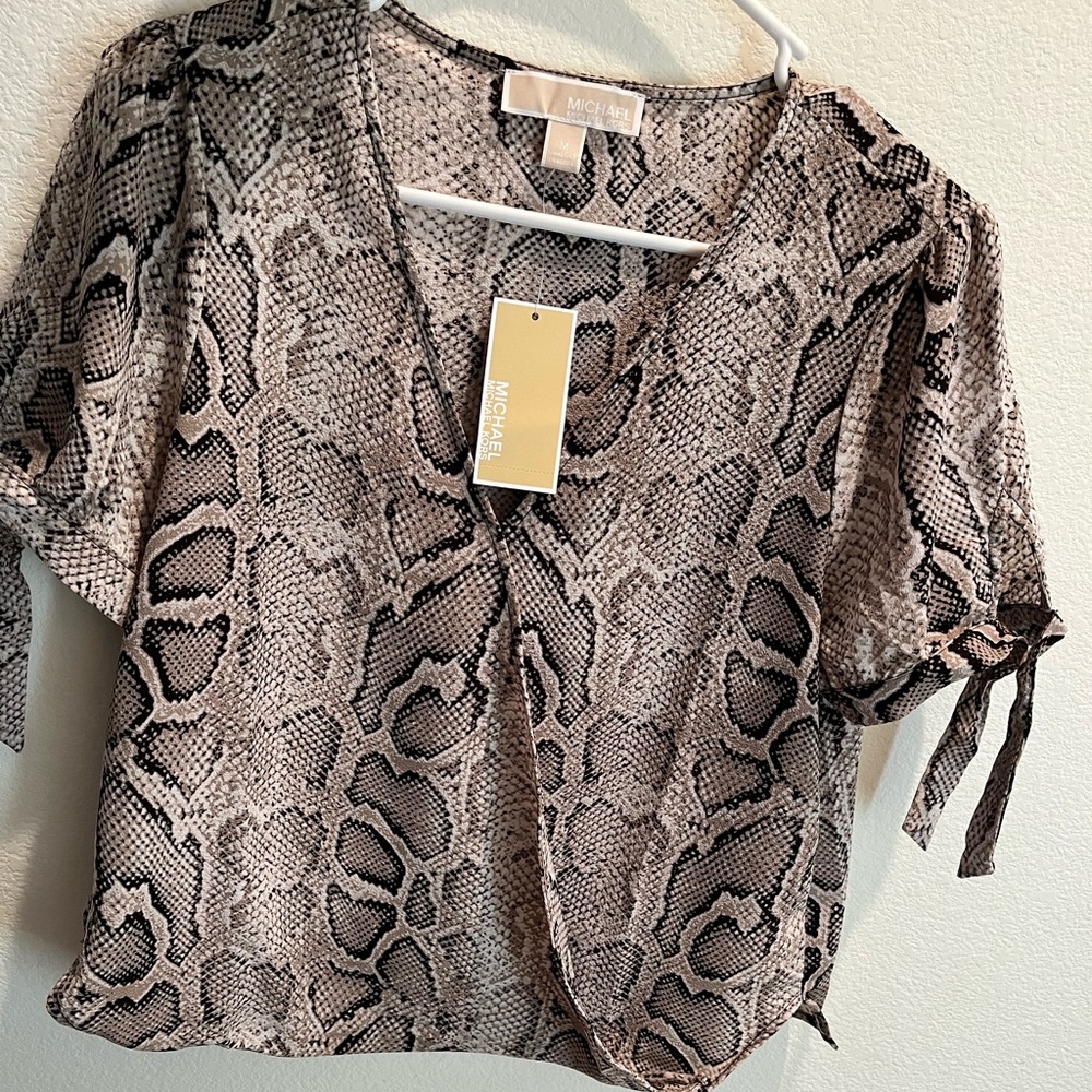 Michael Kors snakeskin print blouse